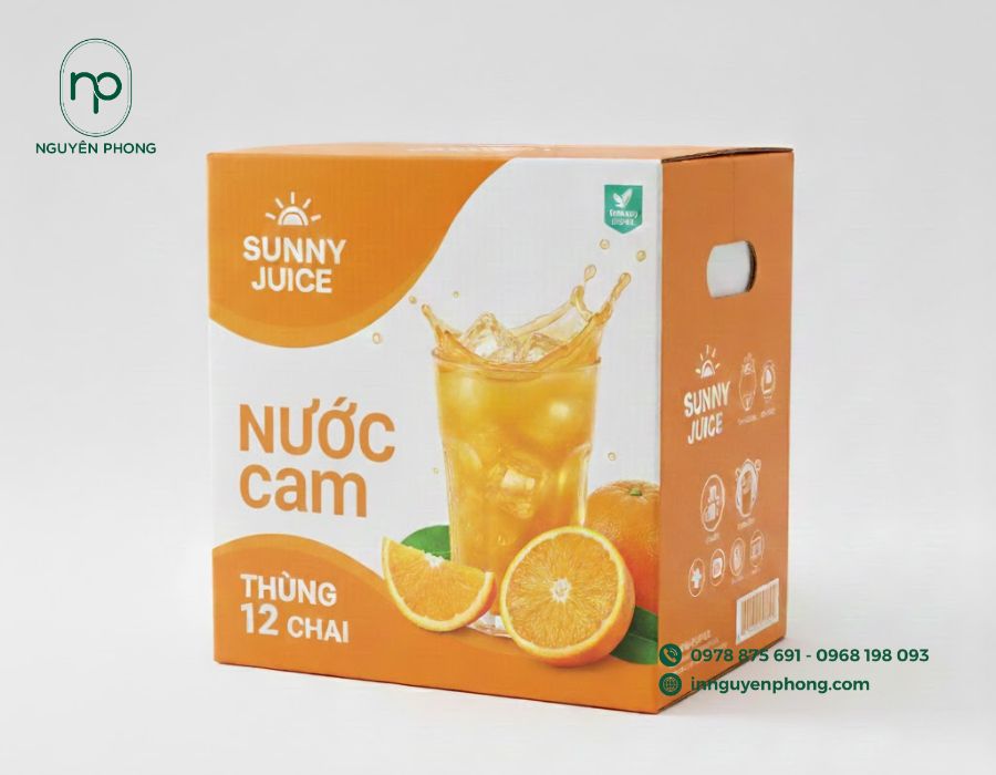 In thùng carton đựng nước ngọt